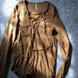 Free People mustard longsleeve!